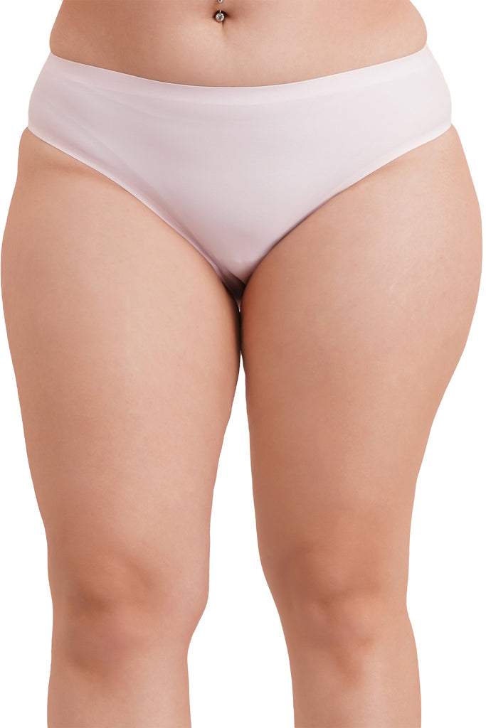 Amour secrt women's seamless bonded extra soft nylon spandex fabric full coverage mid rise bikini panty 5005