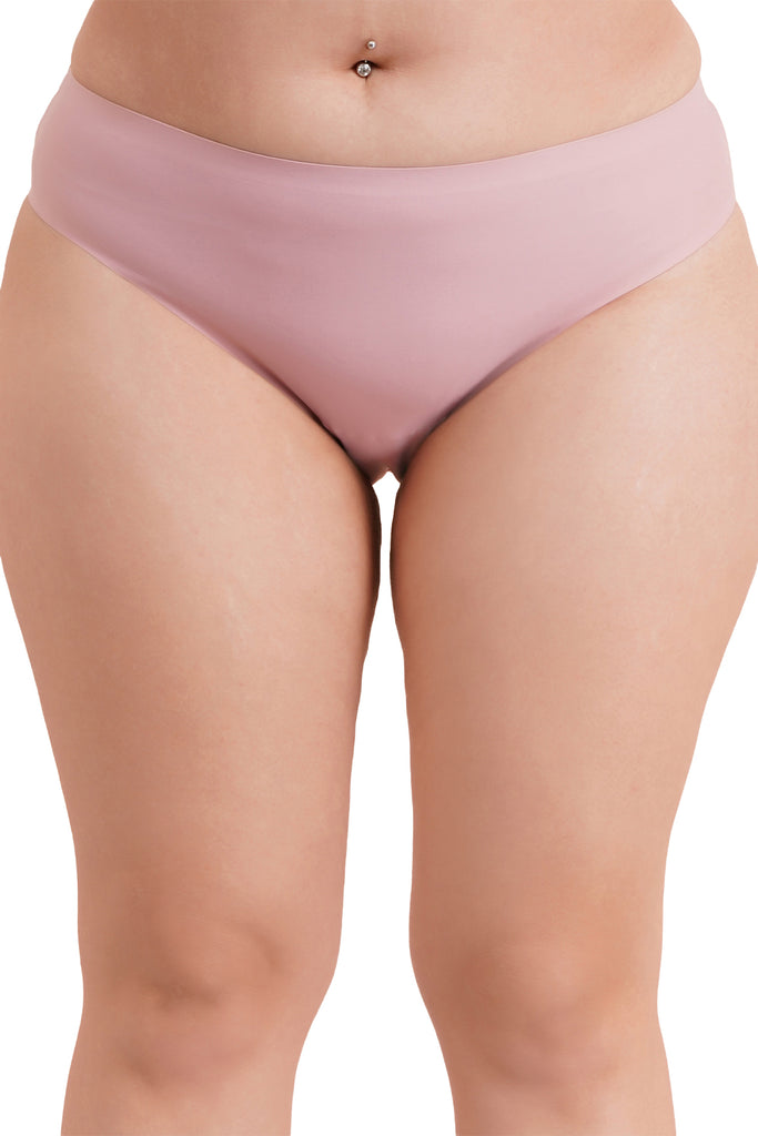 Amour secrt women's seamless bonded extra soft nylon spandex fabric mid rise bikini style panty P5005