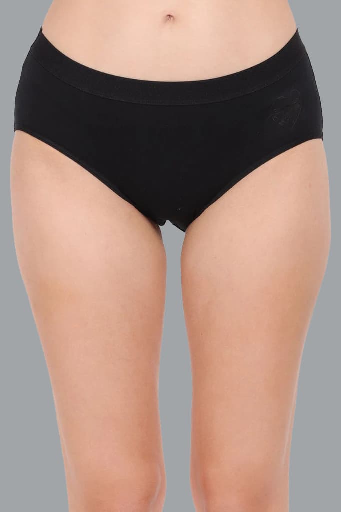 Amour Secrt Women's Cotton Lycra Fabric Solid Color Mid Rise Hipster Panty P86051