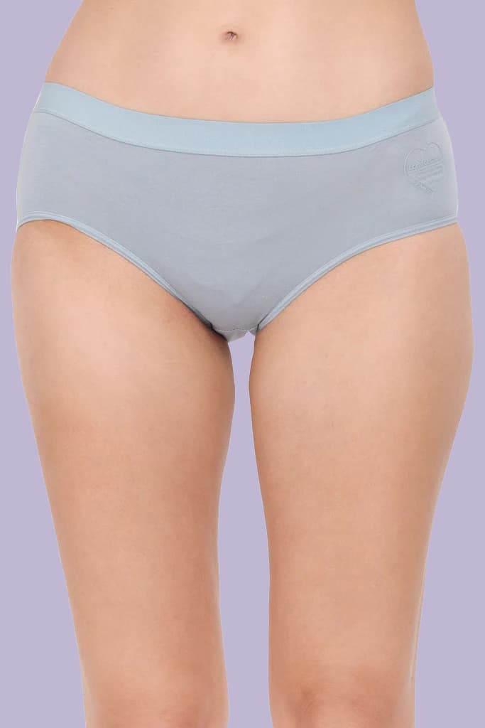Amour Secrt Women's Cotton Lycra Fabric Solid Color Mid Rise Hipster Panty P86051