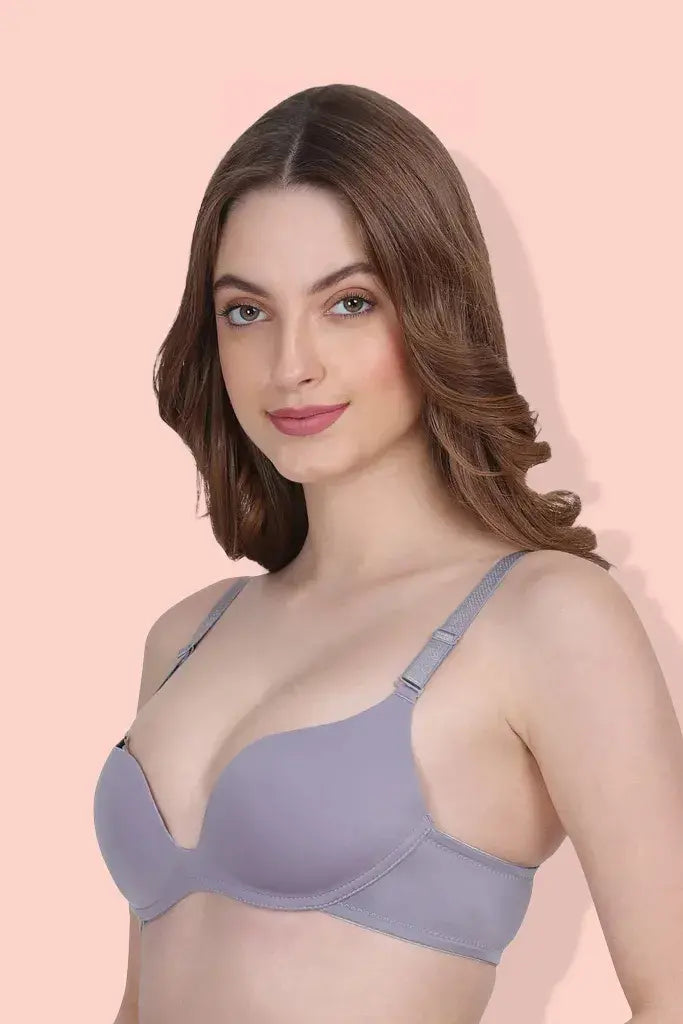 Amour Secrt Women's Seamless Laser Cut Lightly Padded Extra Soft Nylon Lycra Fabric Medium Coverage Bra With Wicking Technology PD016