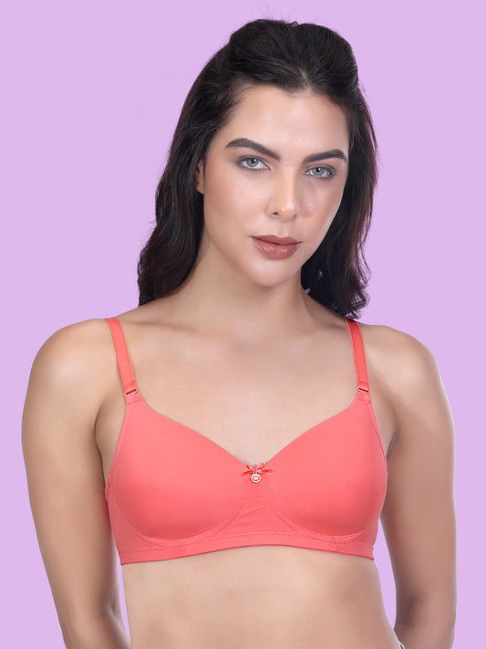 Women's Lightly Padded Solid T-shirt Bra PD731N