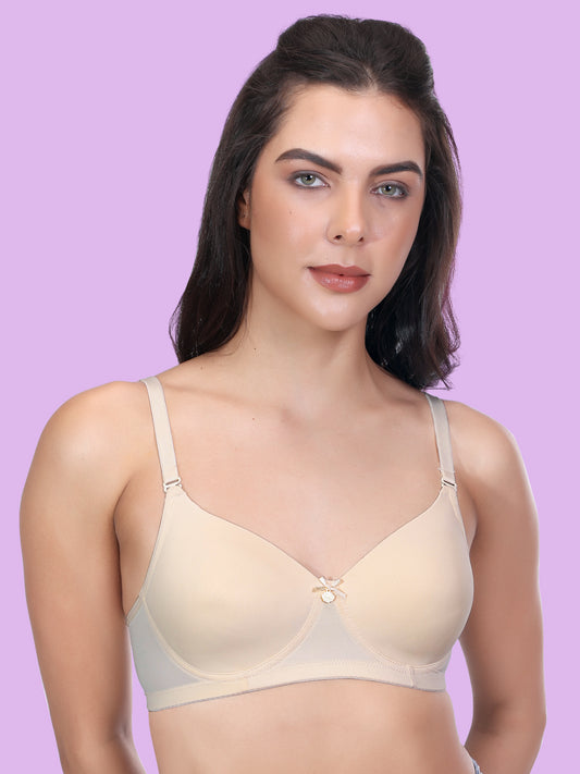 Women's Lightly Padded Solid T-shirt Bra PD731N