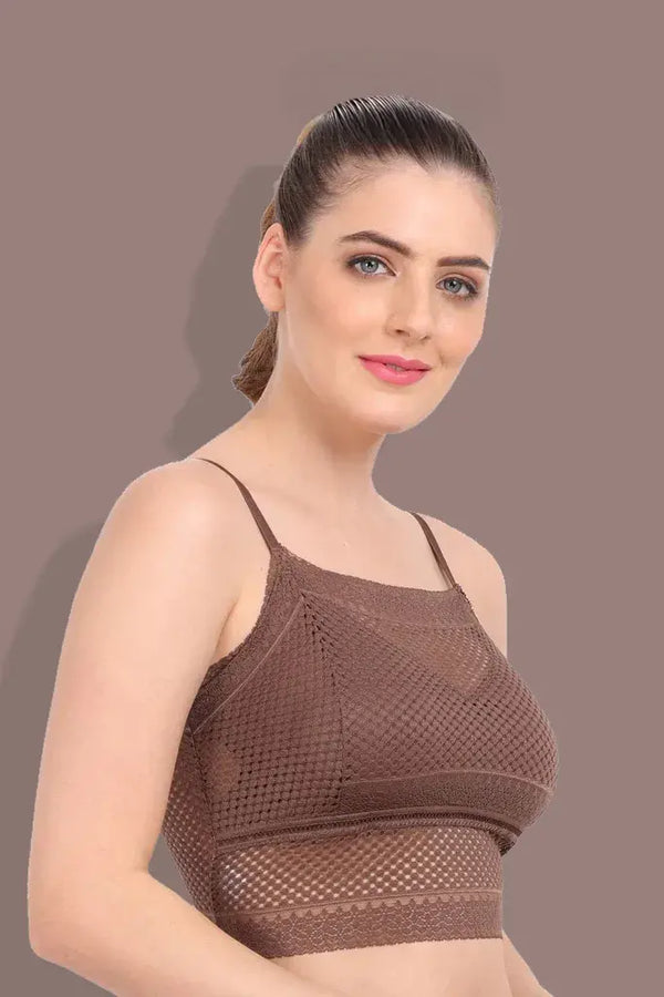 Amour Secrt Women's Lightly Padded Full Coverage Extra Soft Lace Bralette PD837