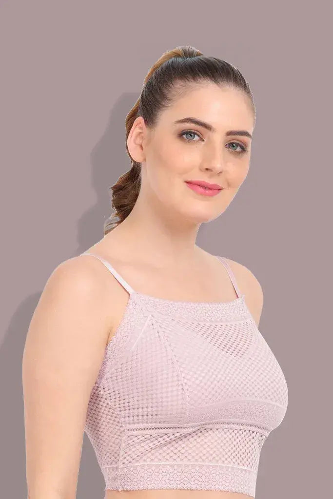 Amour Secrt Women's Lightly Padded Full Coverage Extra Soft Lace Bralette PD837