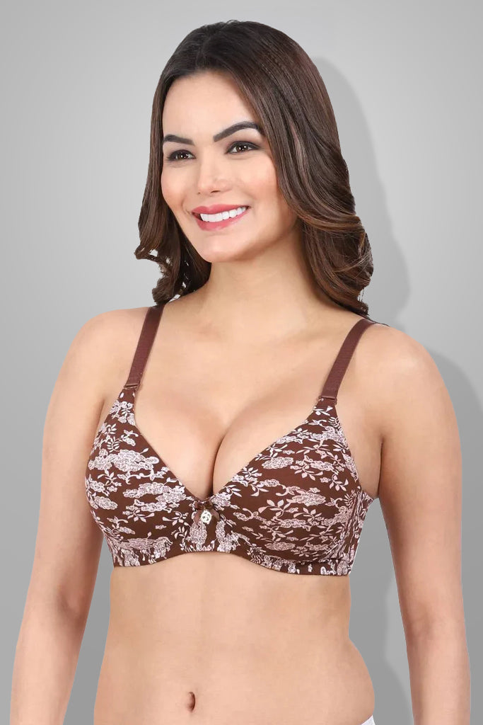 Amour Secrt Women's Double Push-Up Padded Lycra Printed Everyday Bra PDRK017