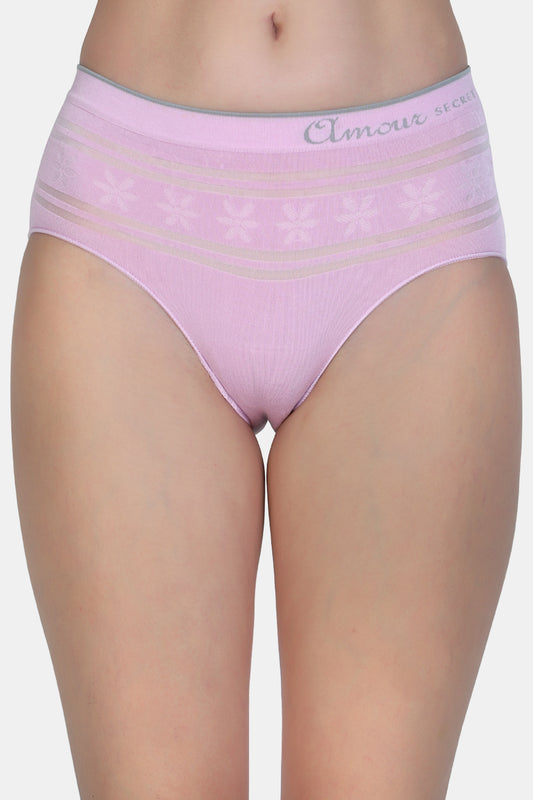Women's Mid Waist Floral Print Hipster Panty P2350N