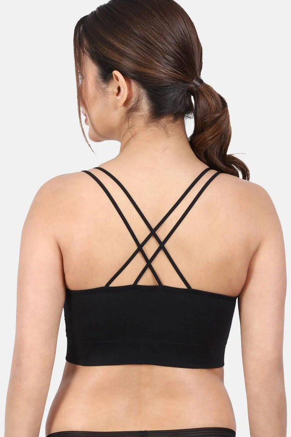 Amour Secrt Women's Lightly Padded Extra Smooth Nylon Spandex Sey Design With Designer Lace Medium Impact Sports Bra S1005N