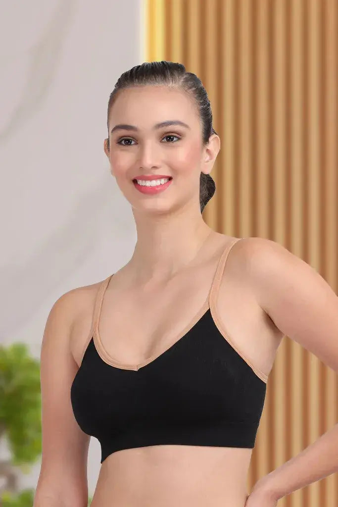 Amour Secrt Women's Seamless Lightly Padded With Adjustable Straps Sey Design High Impact Sports Bra S1015