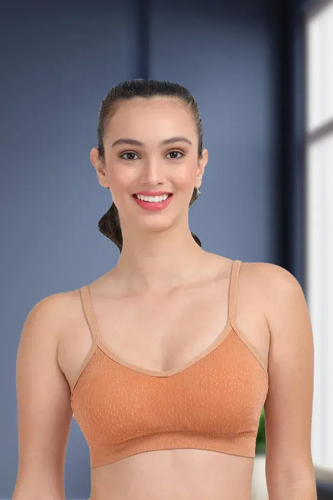 Amour Secrt Women's Seamless Lightly Padded With Adjustable Straps Sey Design High Impact Sports Bra S1015