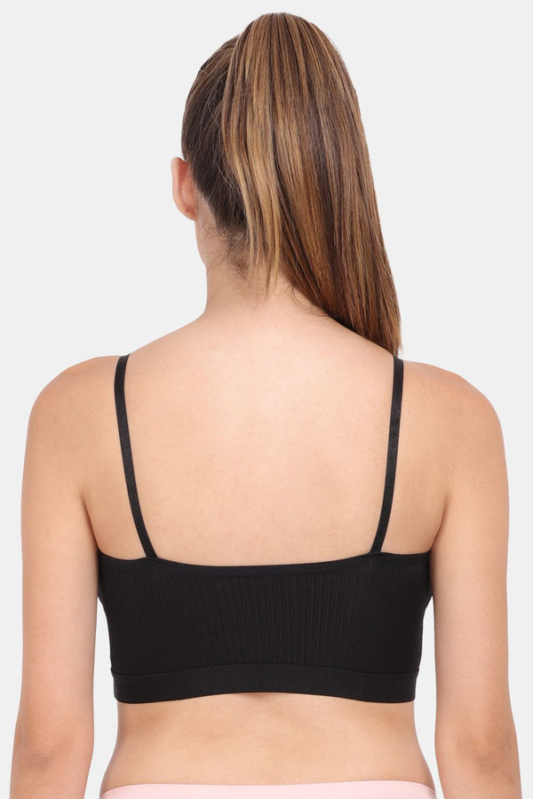 Amour Secrt Women's Seamless Lightly Padded Lined Jacquard Lined Fabric Medium Impact Sports Bra S3017