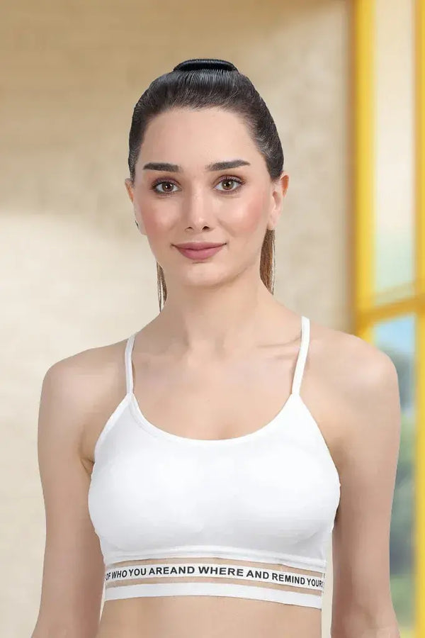 Amour Secrt Women's Seamless Lightly Padded Nylon Spandex Fabric With Designer Broad Waist Band Full Coverage Teenager Bra S3234