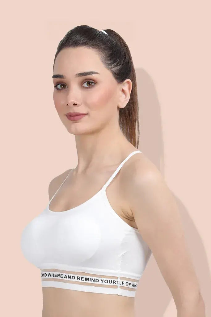 Amour Secrt Women's Seamless Lightly Padded Nylon Spandex Fabric With Designer Broad Waist Band Full Coverage Teenager Bra S3234