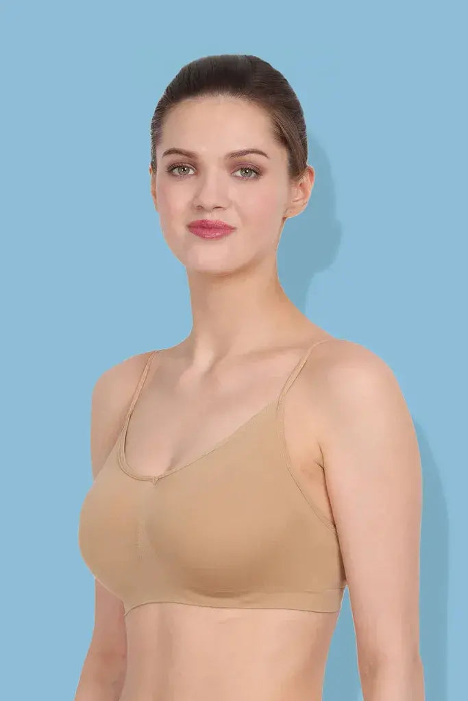 Amour Secrt Women's Seamless Extra Smooth Non Padded Nylon Spandex Air Bra S4016