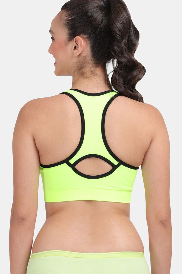 Amour Secrt Women's Seamless Lightly Padded extra smooth nylon lycrat Racerback with removable pads high support  Sports Bra S68045