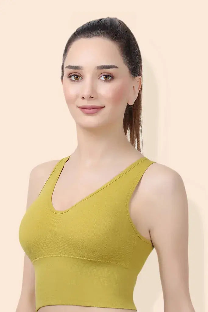 Amour Secrt seamless Lightly extra soft smooth nylon spaned jacquard fabric with designer elastic band full coerage teenager crop top bra S8088