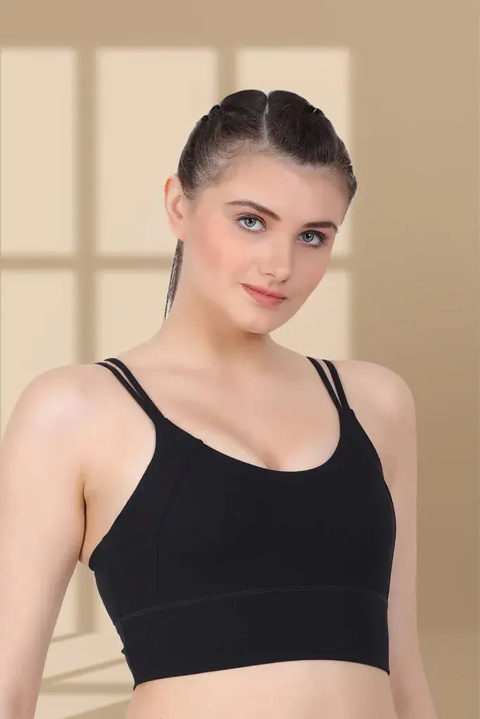 Amour secrt women's seamless light padded extra soft stetchable polymide fabric full coverage for terrific support high impact yoga / gym / sport bra SB2061