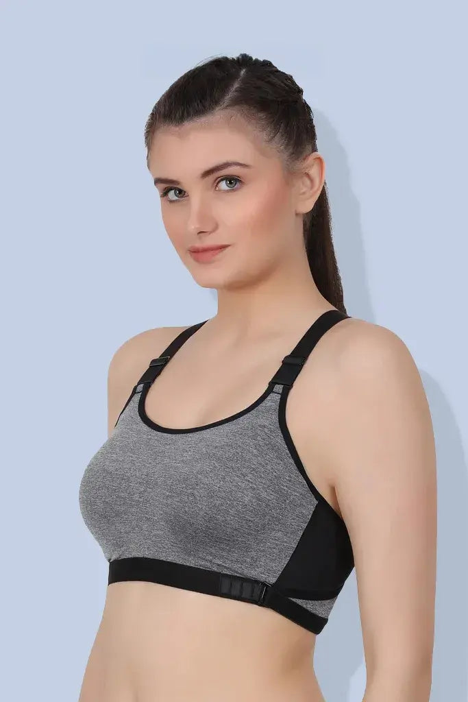 Amour secrt seamless Lightly-Padded extra soft Nylon spandex fabric with adjustable strap and belt with racer back full With support high impact, Yoga, Gym Sports Bra  SB2066