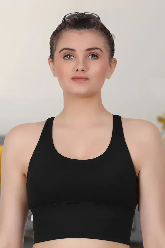Amour Secrt Women's Seamless Lightly Padded Extra Soft Extremely Stretchable Polyamide Fabric Full Coverage With Broad Waist Band For Terrific Support High Impact Sports Bra SB2092