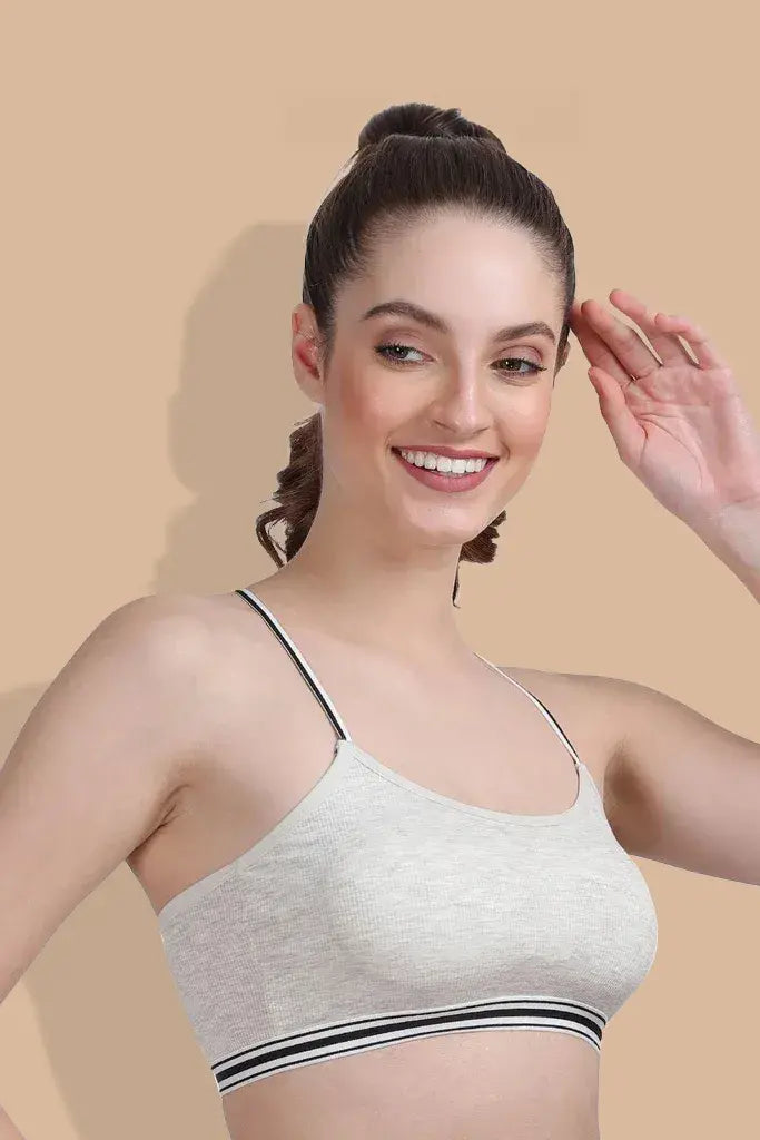 Amour Secrt Women's seamless Lightly Padded Extra Smooth Cotton Lycra Lined Fabric Medium Impact Teenager Everyday Bra SKO9