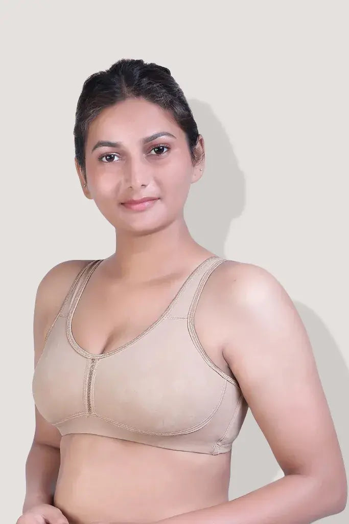 Amour Secrt Women's Seamless Extra Smooth Sey Design Nylon Spandex Non Padded Full Coverage Minimizer Bra B040