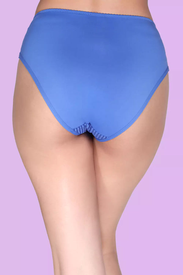 Women's Hipster Stripe Print Mid Rise Panty P015