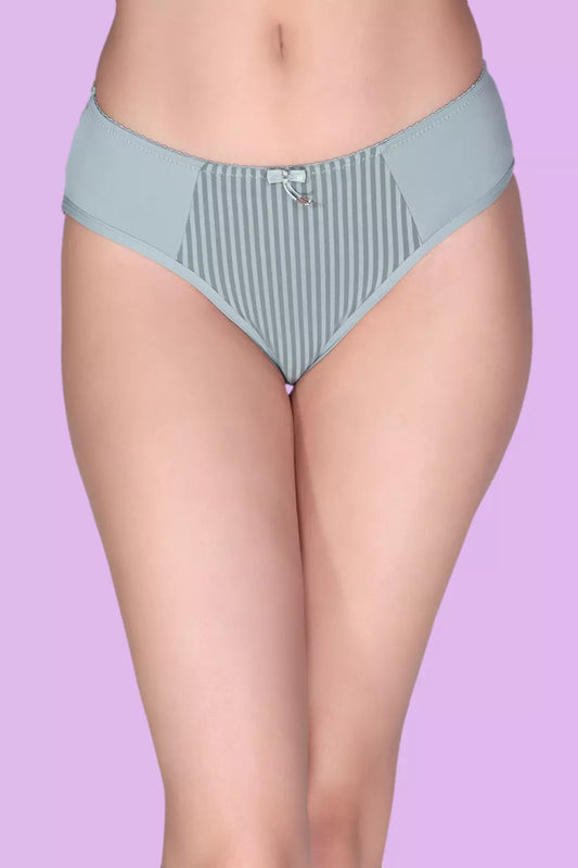 Women's Hipster Stripe Print Mid Rise Panty P015