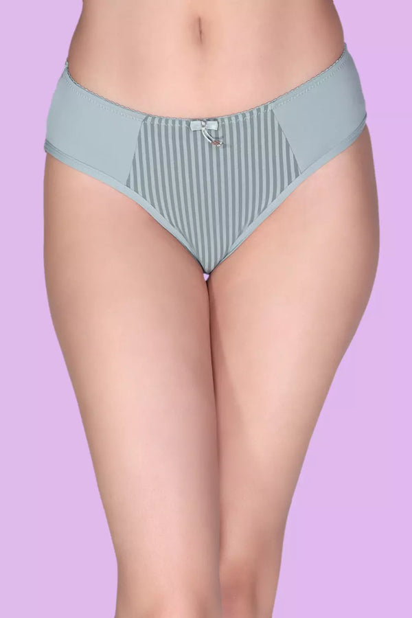 Women's Hipster Stripe Print Mid Rise Panty P015
