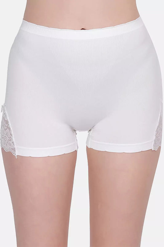 Women's High Rise Solid Boy Shorts Pany P026