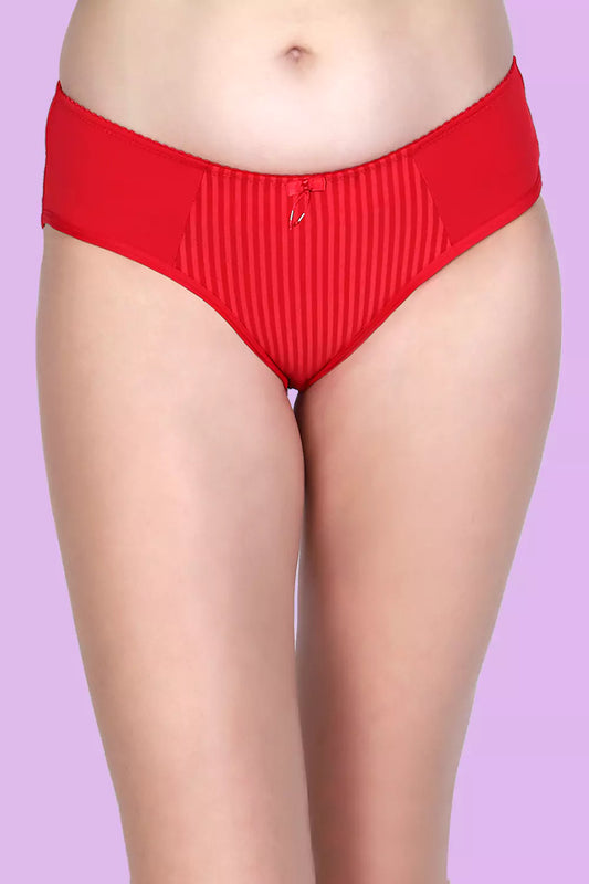 Women's Hipster Stripe Print Mid Rise Panty P015