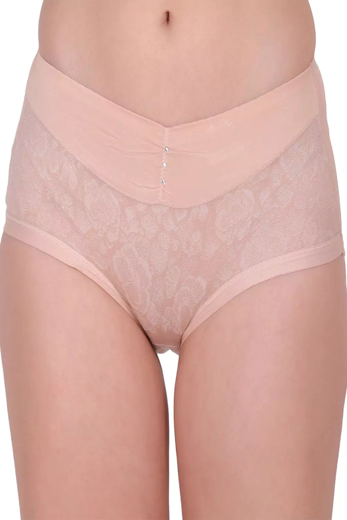 Women's Hipster Floral Self Design Panty P_8042