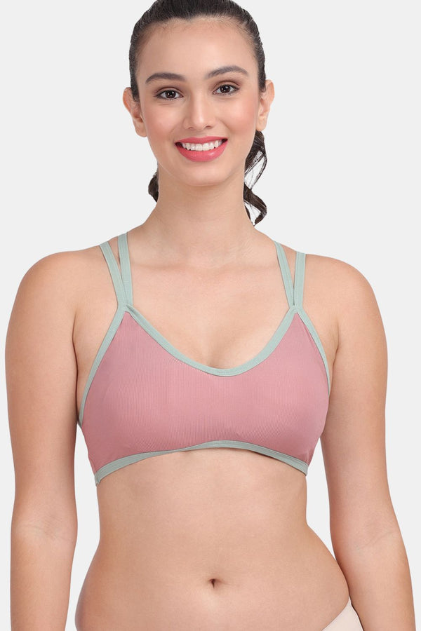 Amour Secrt Women's Lightly Padded 3/4th coverage Sports Bra S3004