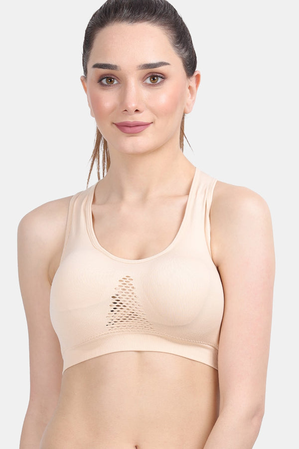 Amour Secrt Women's Lightly Padded Sports Bra Skin Free Size S6312