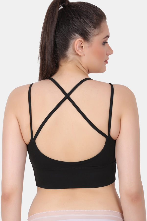 A Super impact padded yoga/gym bra with extremely stretchable polyamide fabric which covers your cleavage and gives terrific support  SB2140