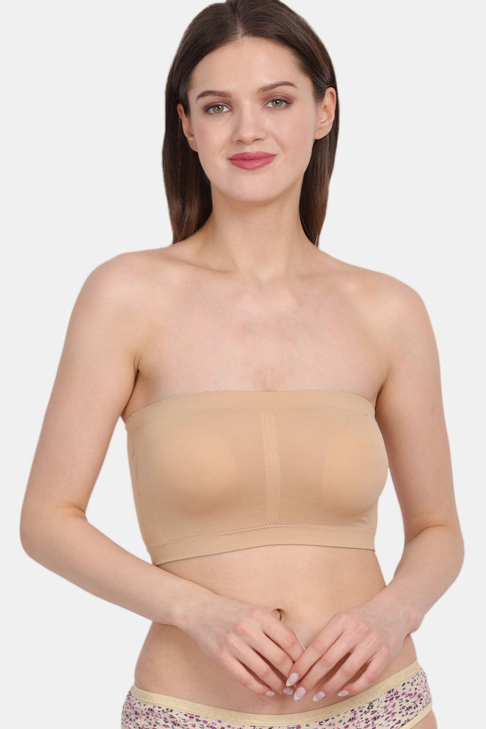 Amour Secrt Women's Nylon Spandex Seamless Lightly Padded Bandeau / Tube Bra With Wicking Technology TB013