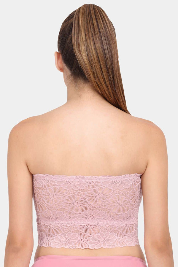 Amour Secrt Women's Lightly Padded Strapless Lace Tube Bra TB9092
